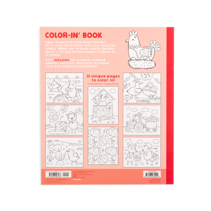 Color-in' Book: Little Farm Friends