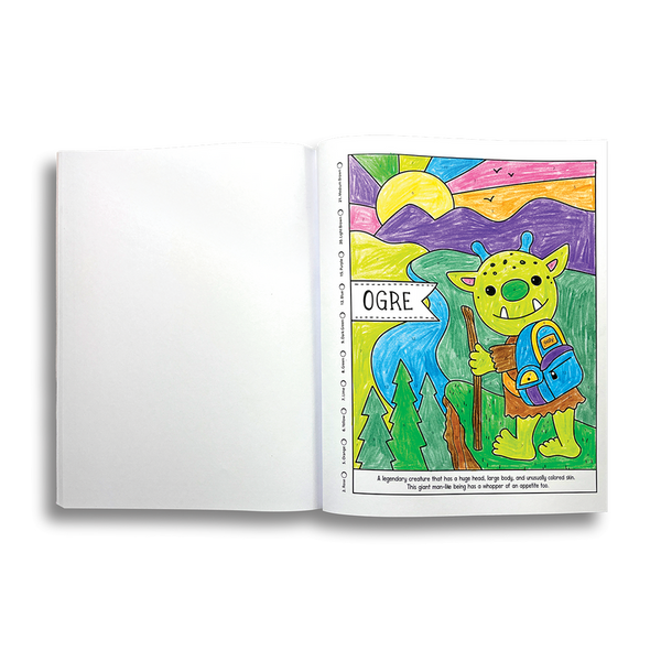 Color By Number Coloring Book-Mythical Friends
