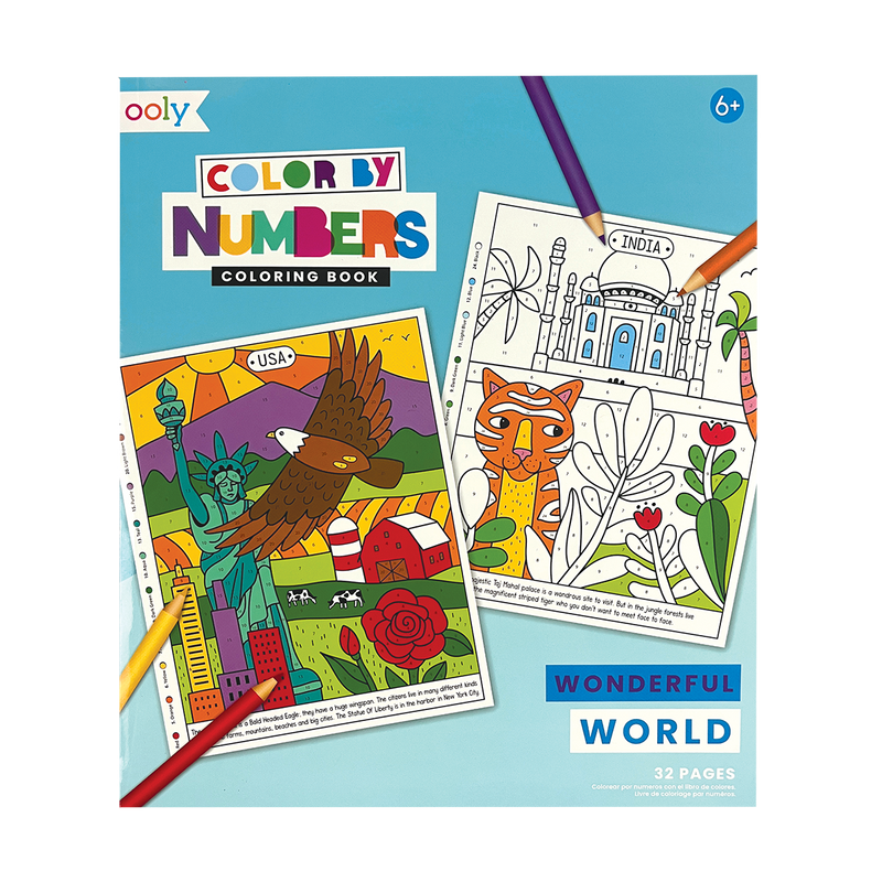 Color By Number Coloring Book-Wonderful World