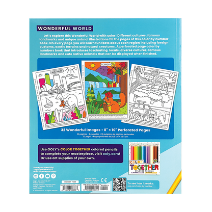 Color By Number Coloring Book-Wonderful World