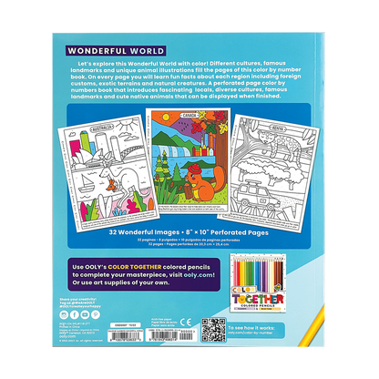 Color By Number Coloring Book- Wonderful World