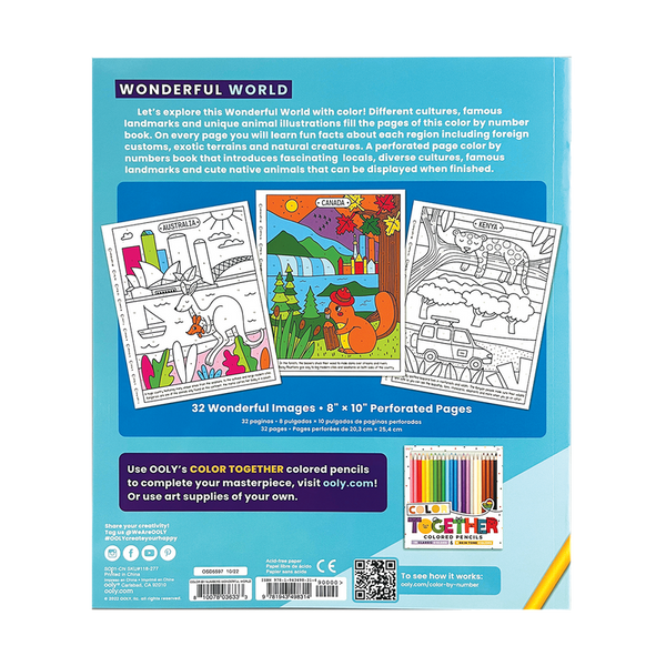 Color By Number Coloring Book- Wonderful World