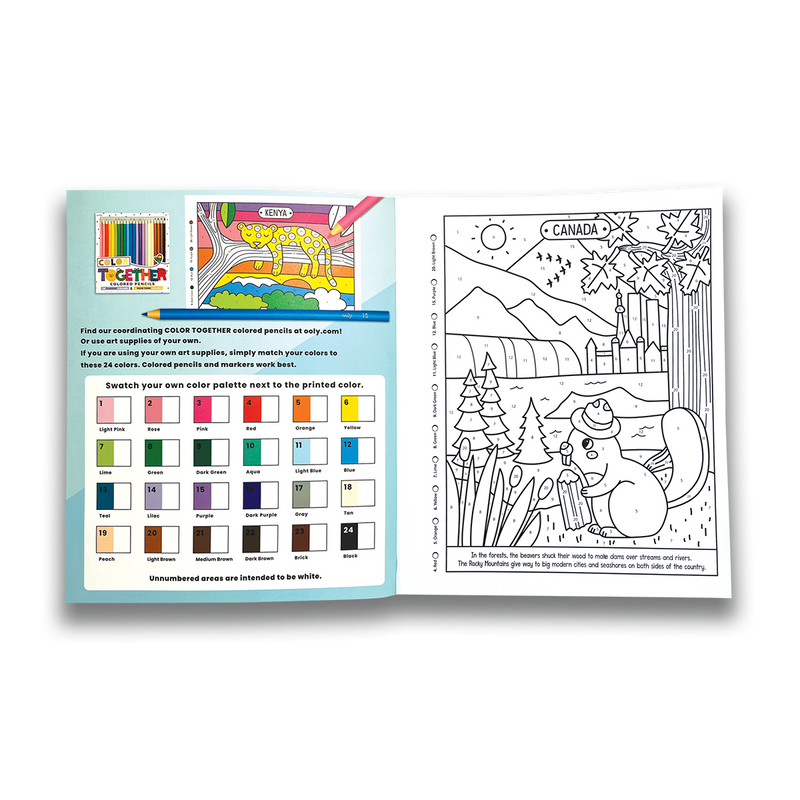 Color By Number Coloring Book-Wonderful World