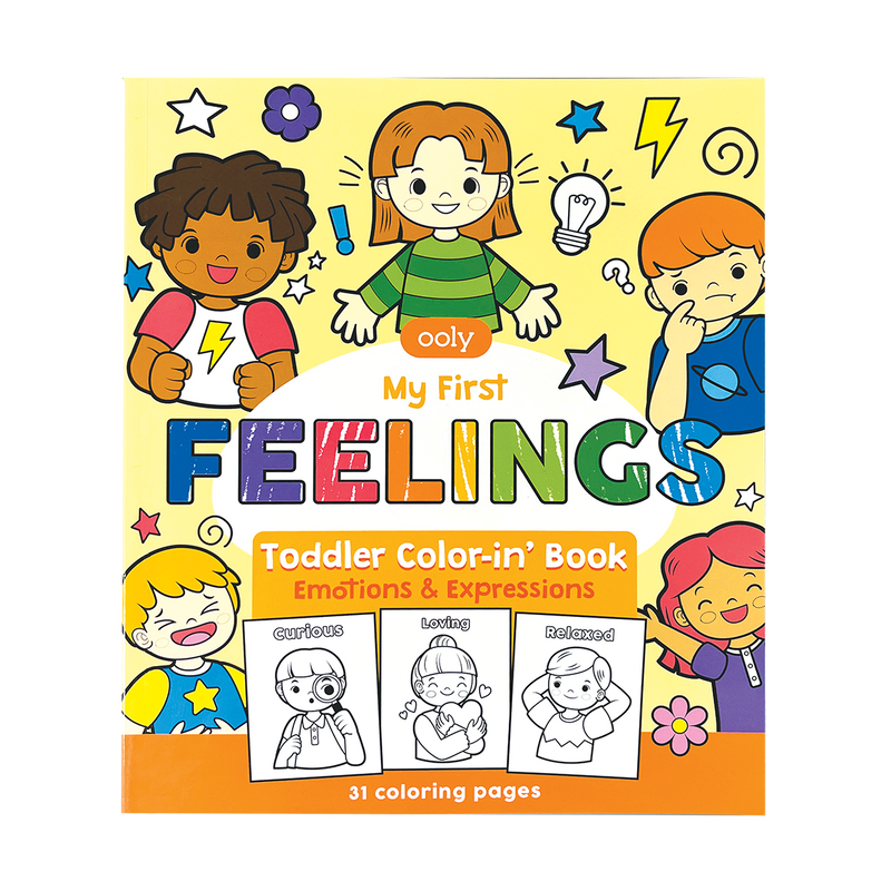 Toddler Color-in Book - My First Feelings