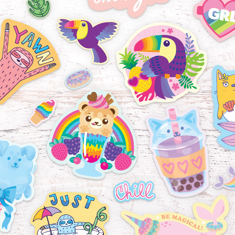 Scented Scratch Stickers: Tropical Birds