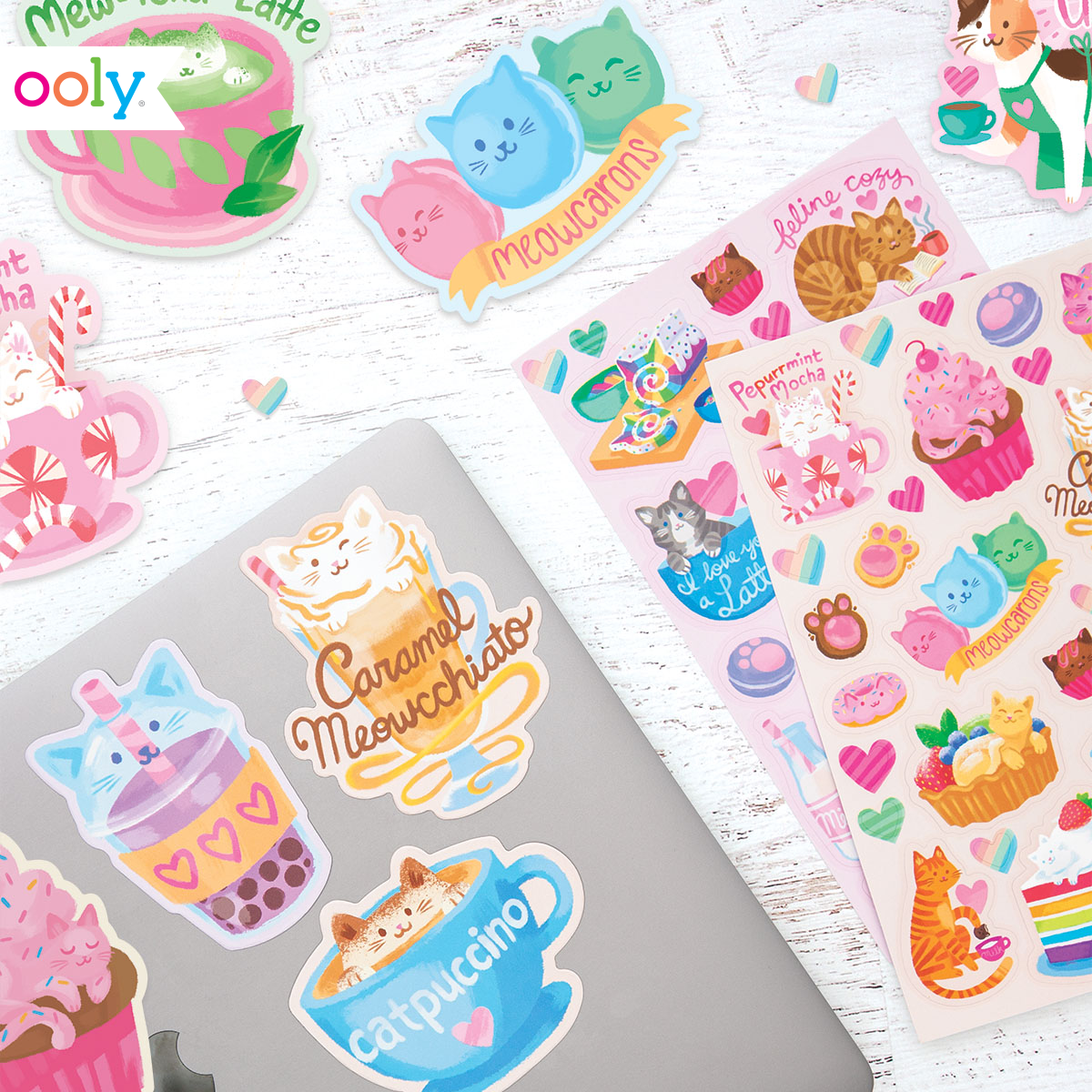 Scented Scratch Stickers - Cat Café