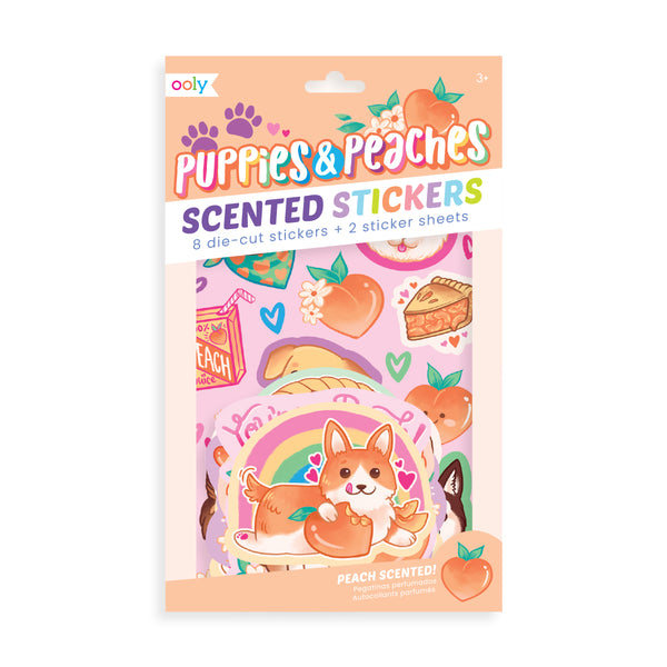 Scented Scratch Stickers - Puppies & Peaches
