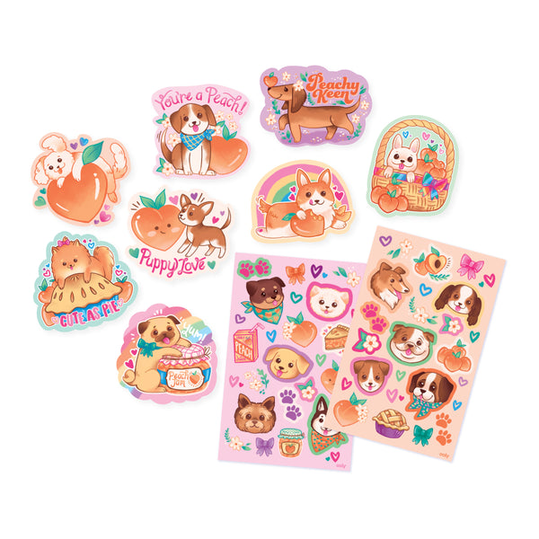Scented Scratch Stickers - Puppies & Peaches