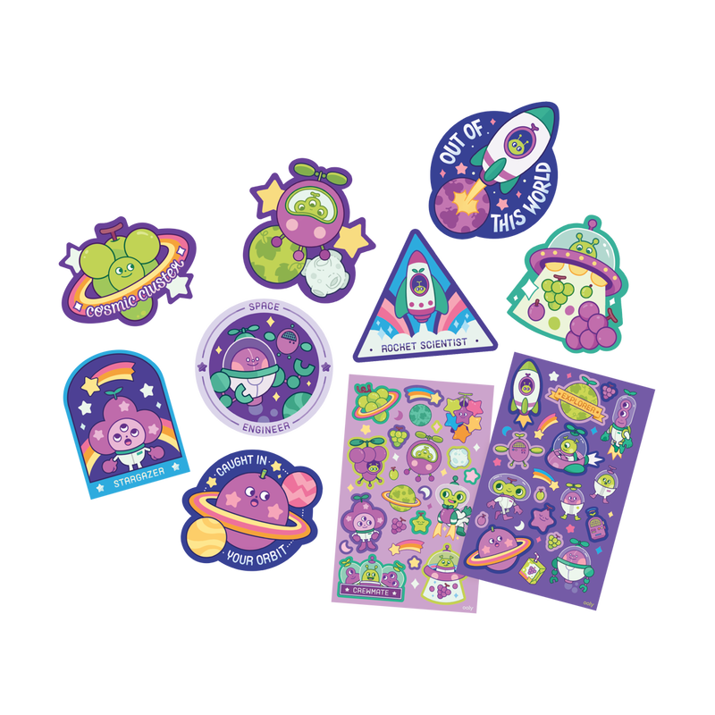 Scented Scratch Stickers - Galaxy Grape