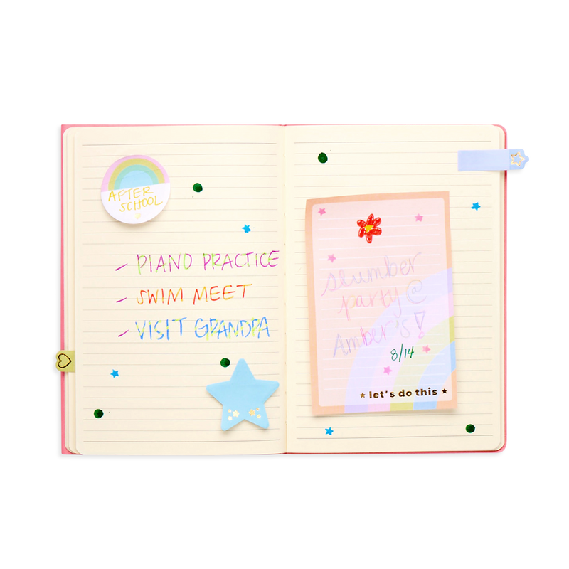 Side Notes Sticky Tab Note Pad - Pastel Rainbows