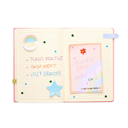 Side Notes Sticky Tab Note Pad - Pastel Rainbows