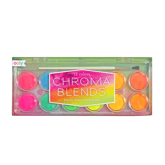 Chroma Blends Neon Watercolor Paint- 13 Piece Set