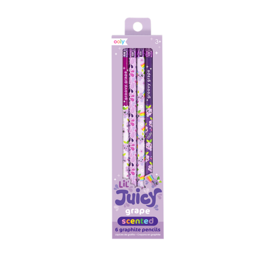 Lil Juicy Scented Graphite Pencils - Grape - Set of 6