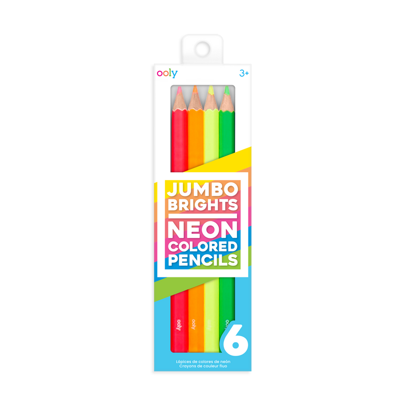 Jumbo Brights Neon Colored Pencils - Set of 6