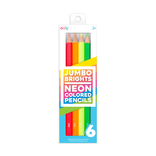 Jumbo Brights Neon Colored Pencils - Set of 6