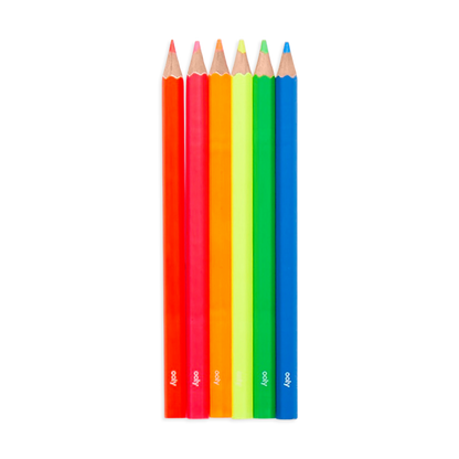 Jumbo Brights Neon Colored Pencils - Set of 6