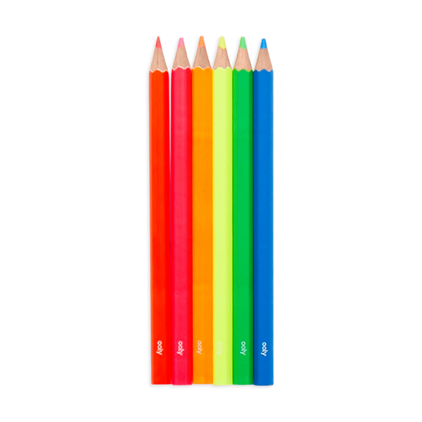 Jumbo Brights Neon Colored Pencils - Set of 6