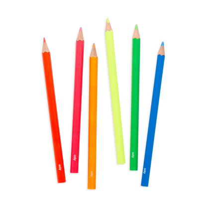 Jumbo Brights Neon Colored Pencils - Set of 6
