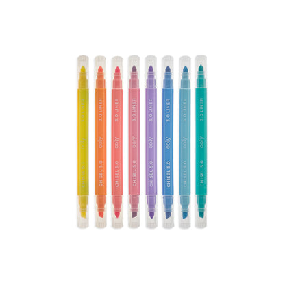 Pastel Liners Double Ended Markers - Set of 8