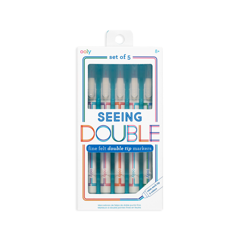 Seeing Double Fine Felt Double Tip Markers - Set of 5