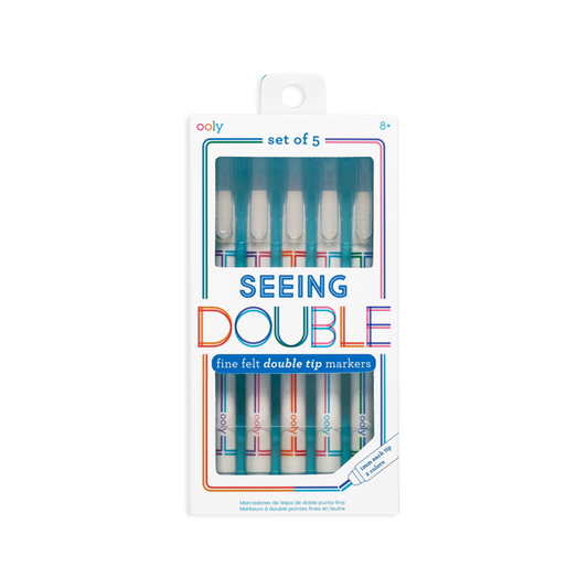 Seeing Double Fine Felt Double Tip Markers - Set of 5
