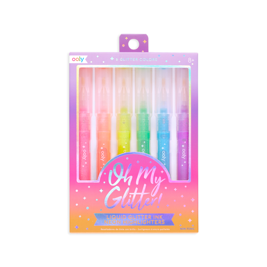 Oh My Glitter! Liquid Neon Highlighters - Set of 6