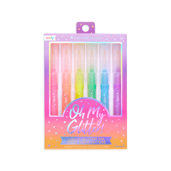 Oh My Glitter! Liquid Neon Highlighters - Set of 6