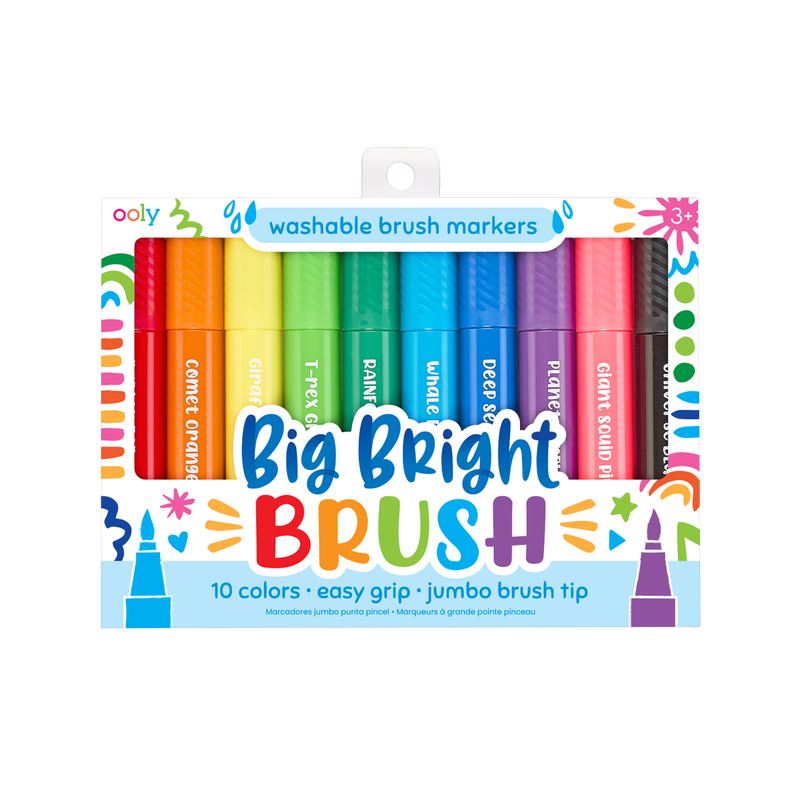 Big Bright Brush Markers - Set of 10