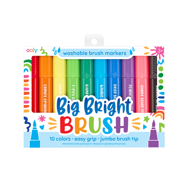 Big Bright Brush Markers - Set of 10