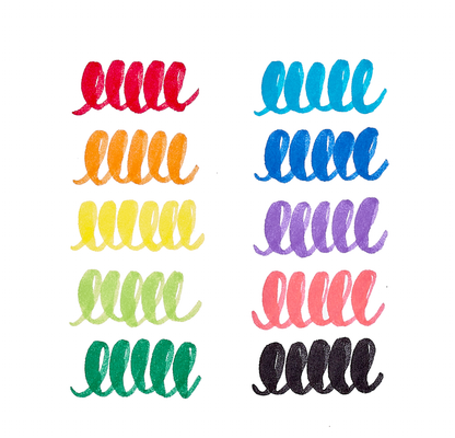 Big Bright Brush Markers - Set of 10