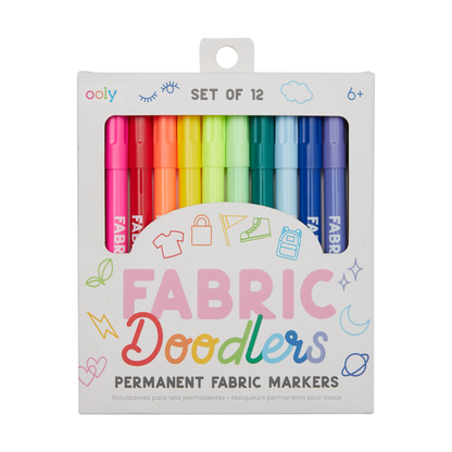 Fabric Doodlers Markers - Set of 12