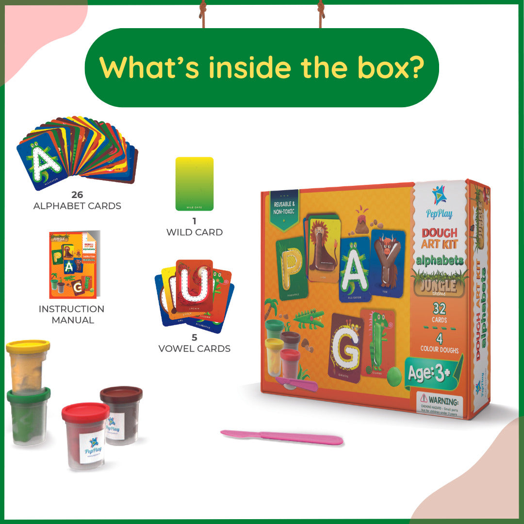 PepPlay Dough Art Kit - Alphabets Jungle Theme