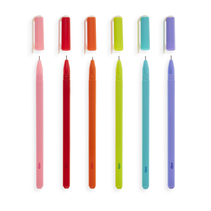 Fine Line Colored Gel Pens - Set of 6