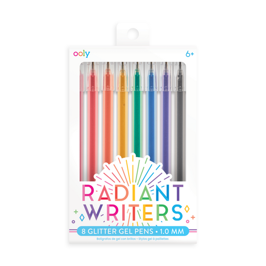 Radiant Writers Colored Glitter Gel Pens - Set of 8