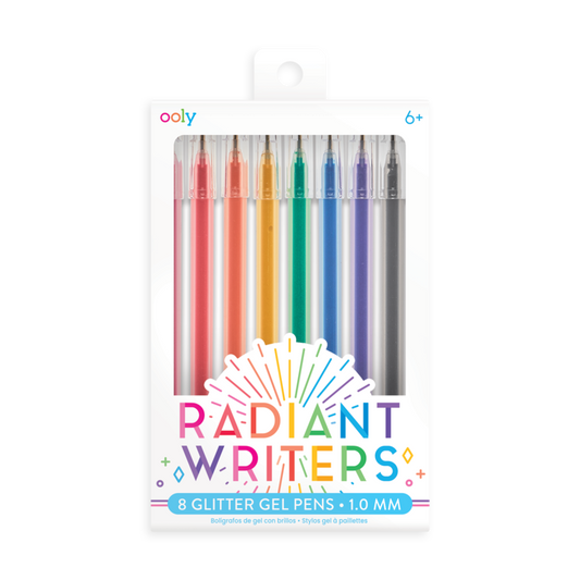 Radiant Writers Glitter Gel Pens - Set of 8
