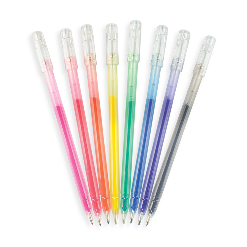 Radiant Writers Glitter Gel Pens - Set of 8