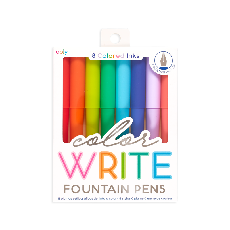 Color Write Colored Fountain Pens Set of 8 Bombay Kids Company