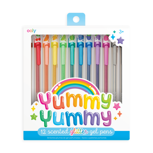 Yummy Yummy Scented Colored Glitter Gel Pens 2.0 - Set of 12
