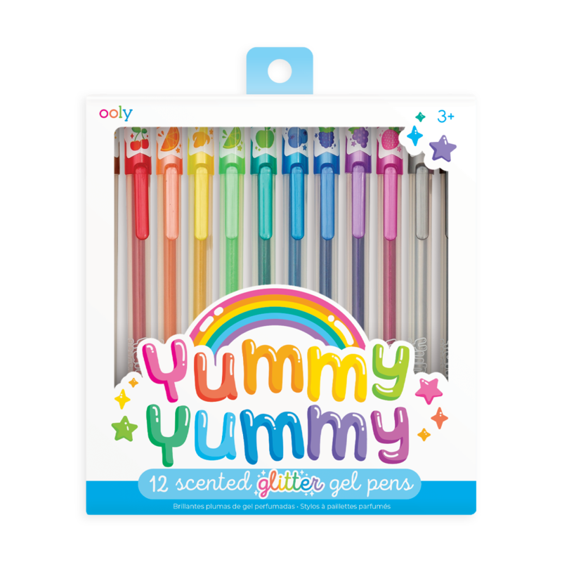 Yummy Yummy Scented Colored Glitter Gel Pens 2.0 - Set of 12