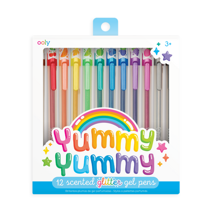 Yummy Yummy Scented Colored Glitter Gel Pens 2.0 - Set of 12