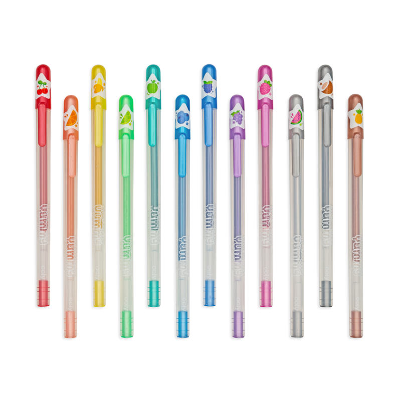 Yummy Yummy Scented Colored Glitter Gel Pens 2.0 - Set of 12