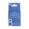 Color Write Fountain Pen Colored Ink Refills - Set of 8