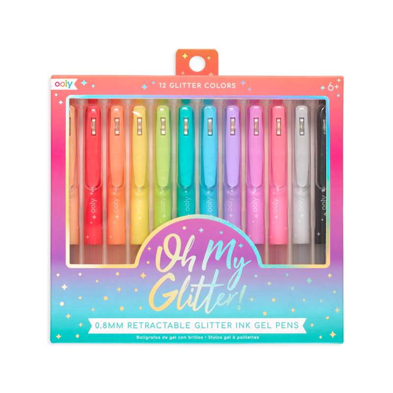 Oh My Glitter! Retractable Gel Pens - Set of 12