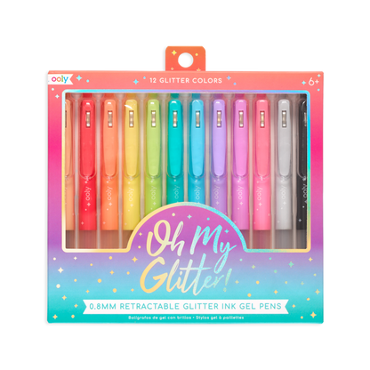 Oh My Glitter! Retractable Gel Pens - Set of 12