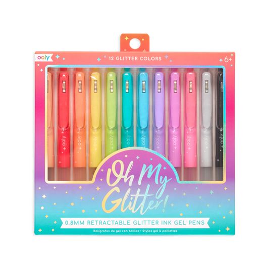 Oh My Glitter! Retractable Gel Pens - Set of 12