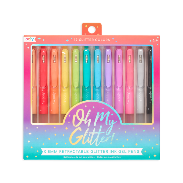 Oh My Glitter! Retractable Gel Pens - Set of 12
