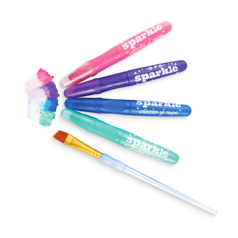 Rainbow Sparkle Metallic Watercolor Gel Crayons - Set of 12