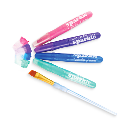 Rainbow Sparkle Metallic Watercolor Gel Crayons - Set of 12