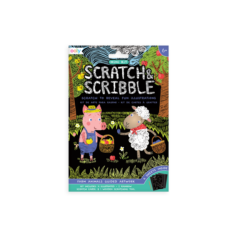 Mini Scratch & Scribble - Farm Animals