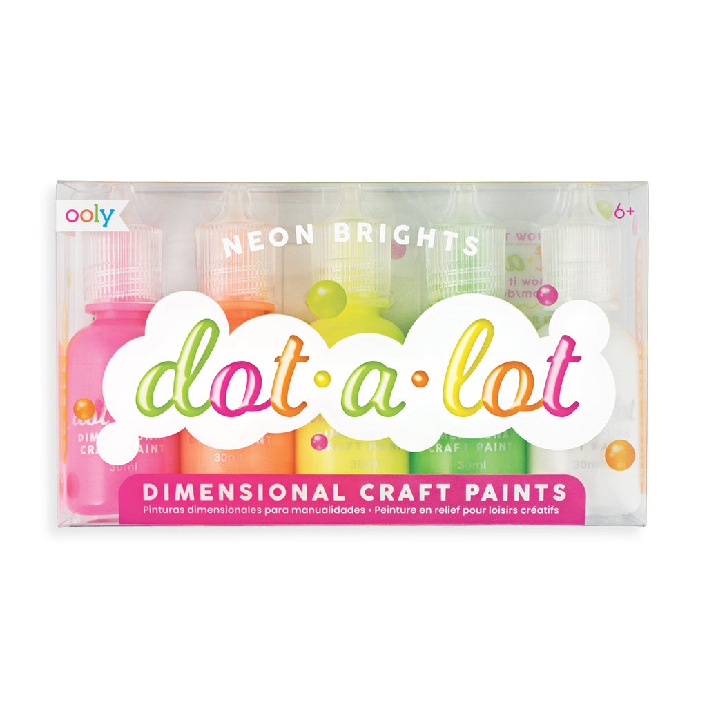 Dot-A-Lot Dimensional Craft Paint: Neon Brights (Set of 5)